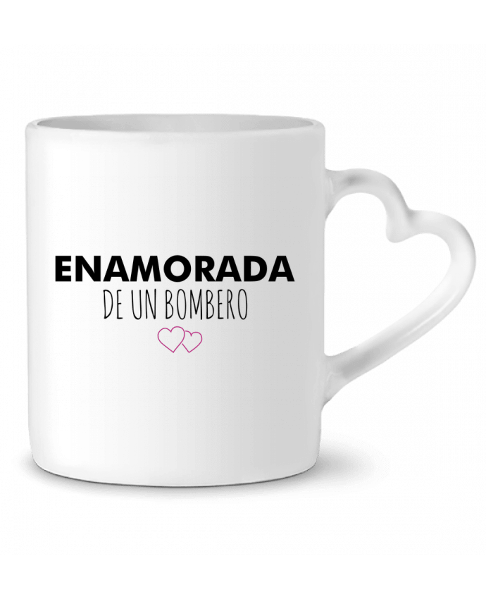 Mug coeur Enamorada de un bombero par tunetoo