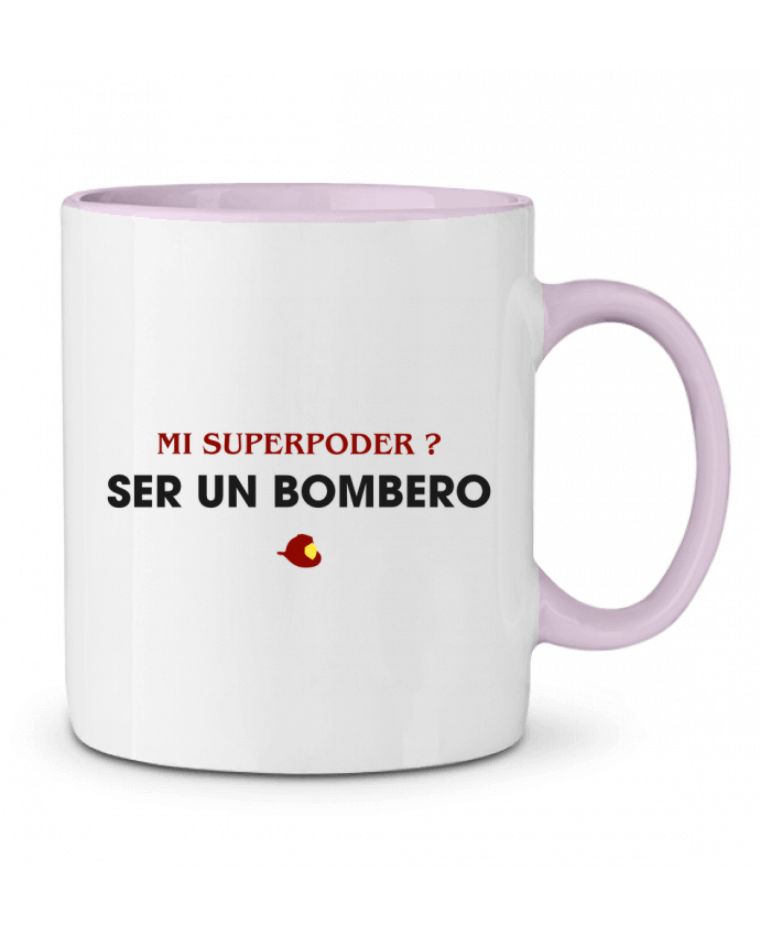 Mug bicolore Mi superpoder ? Ser un bombero tunetoo