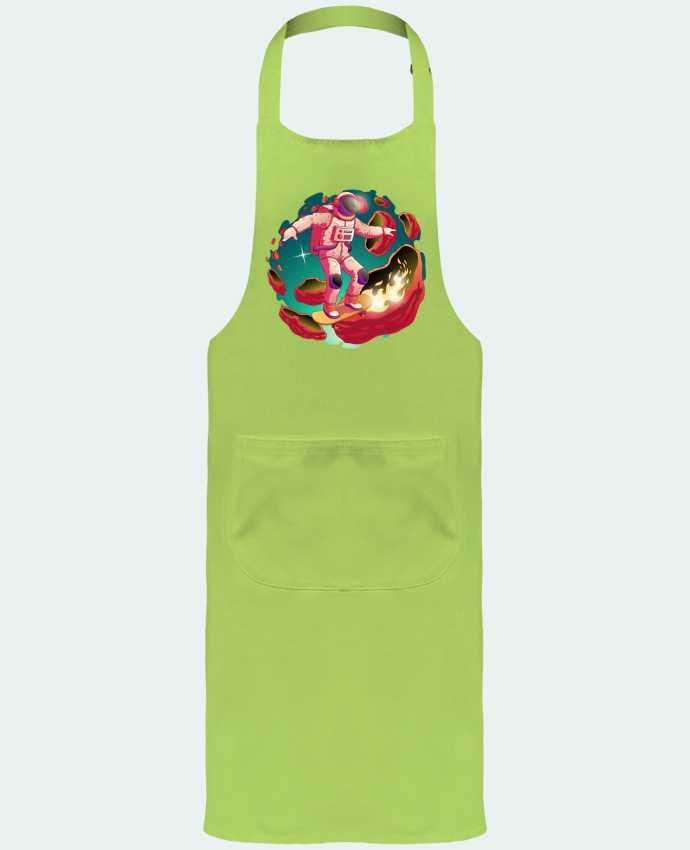 Garden or Sommelier Apron with Pocket Astronaute Skateur by FREDO237