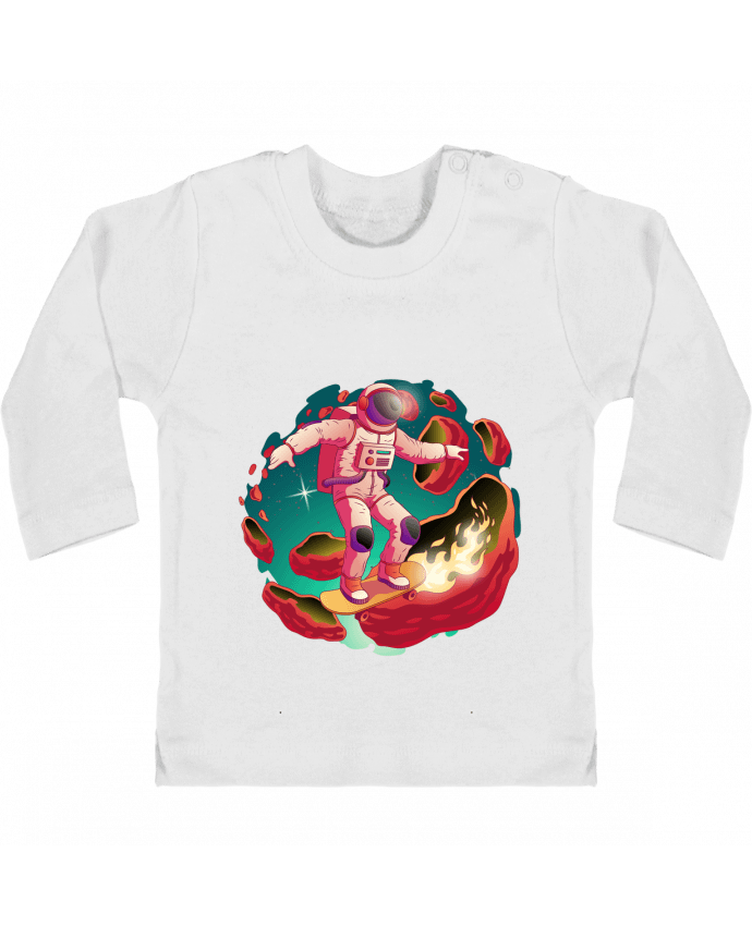 Camiseta Bebé Manga Larga con Botones  Astronaute Skateur manches longues du designer FREDO237