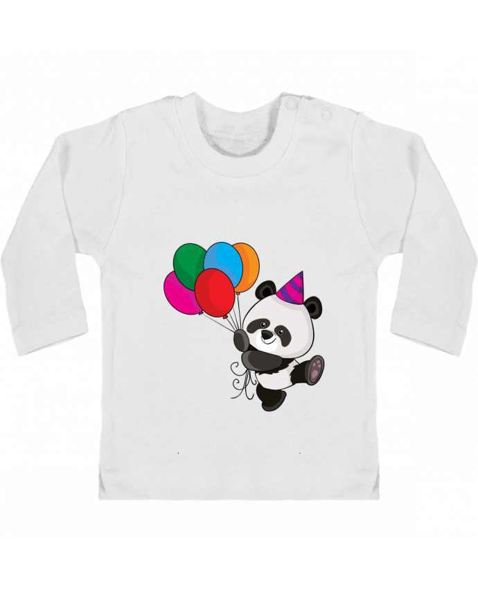 Baby T-shirt with press-studs long sleeve Bébé panda manches longues du designer FREDO237