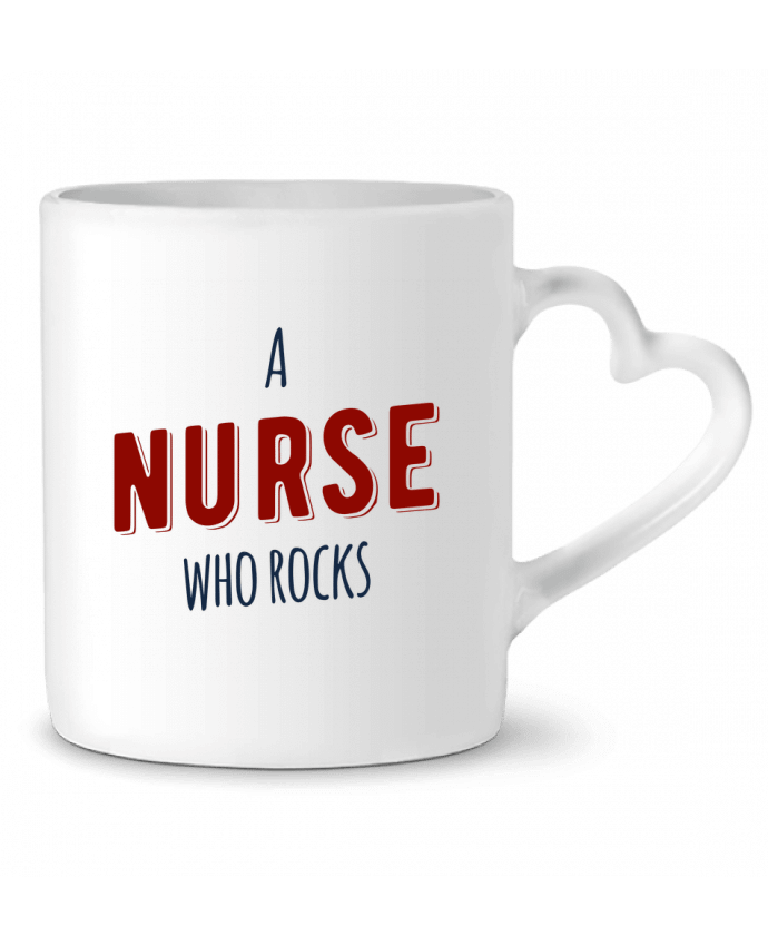 Mug coeur A nurse who rocks par tunetoo