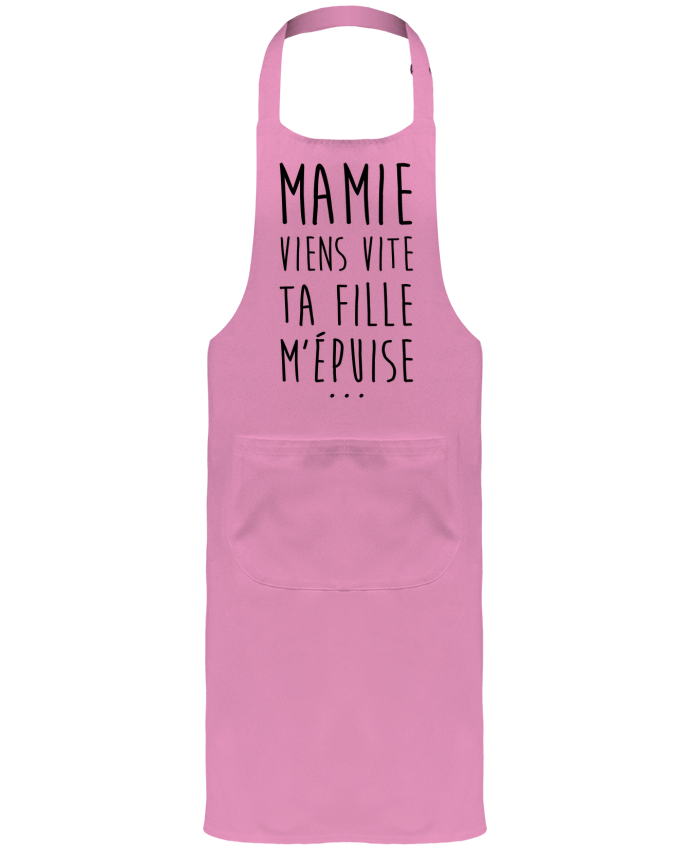 Garden or Sommelier Apron with Pocket Mamie viens vite ta fille m'épuise by tunetoo