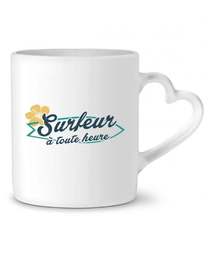 Mug coeur Surfeur à toute heure par tunetoo