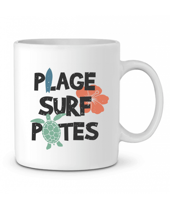 Ceramic Mug Plage Surf Potes by tunetoo