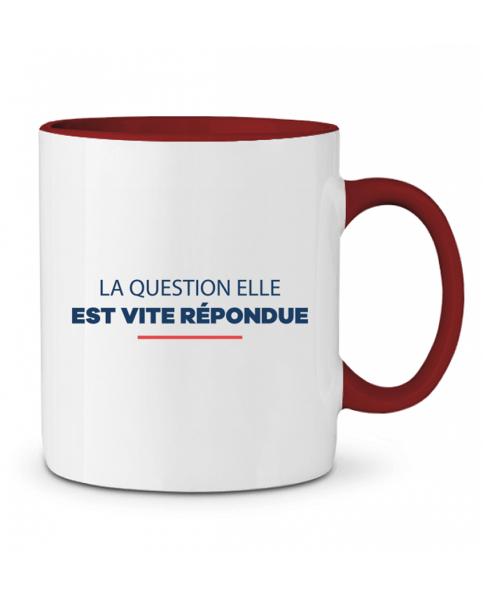 Mug bicolore La question elle est vite répondue tunetoo