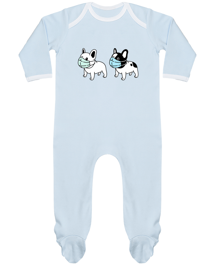 Body Pyjama Bébé BullDog Frances Covid19 par David41isla