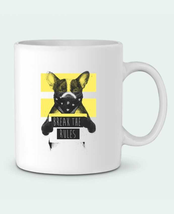 Ceramic Mug rebel_dog_yellow by Balàzs Solti