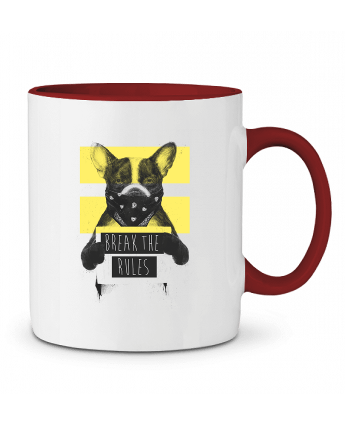 Two-tone Ceramic Mug rebel_dog_yellow Balàzs Solti