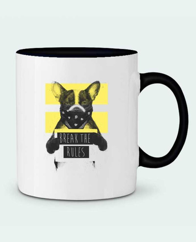 Mug bicolore rebel_dog_yellow Balàzs Solti