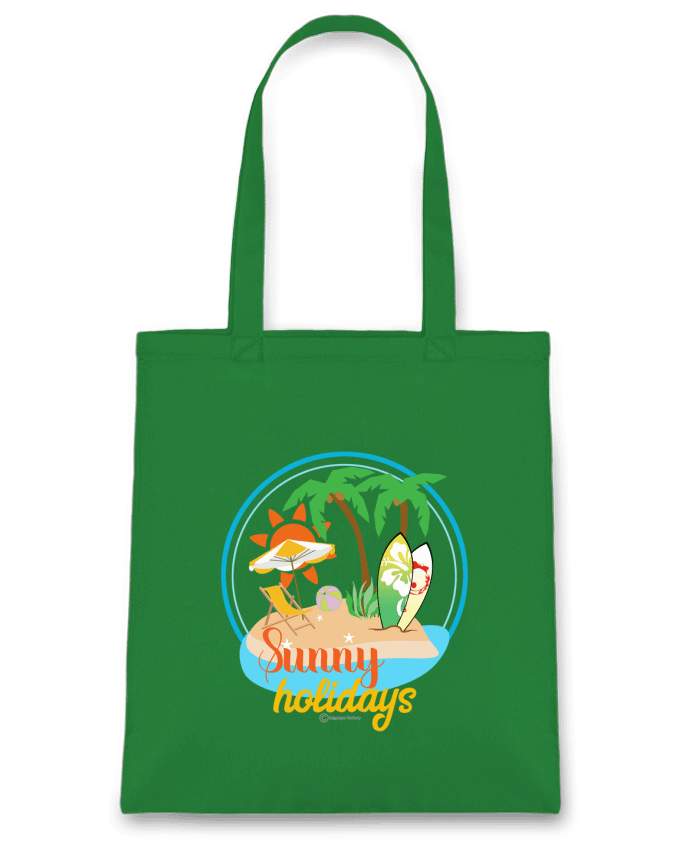 Tote-bag Sunny holidays - modèle t-shirt clair par bigpapa-factory