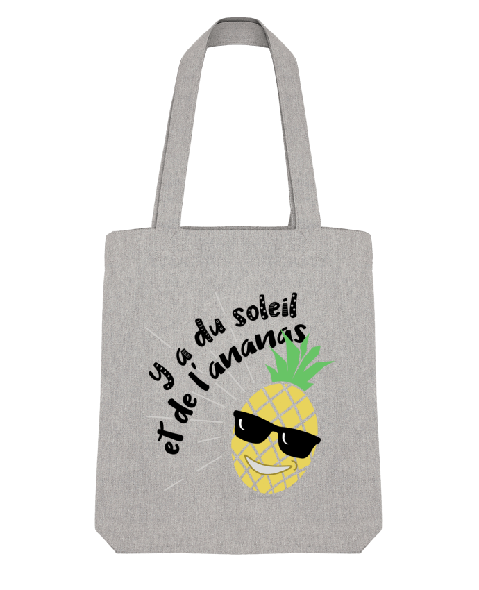Tote Bag Stanley Stella Y a du soleil et de l'ananas - modèle t-shirt clair by bigpapa-factory 