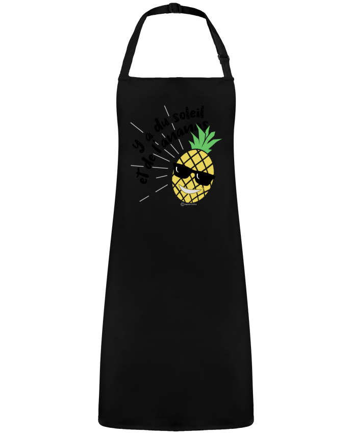Tablier Y a du soleil et de l'ananas - modèle t-shirt clair par  bigpapa-factory
