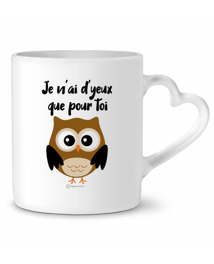 Mug coeur Je n'ai d'yeux que pour toi - modèle t-shirt clair par bigpapa-factory