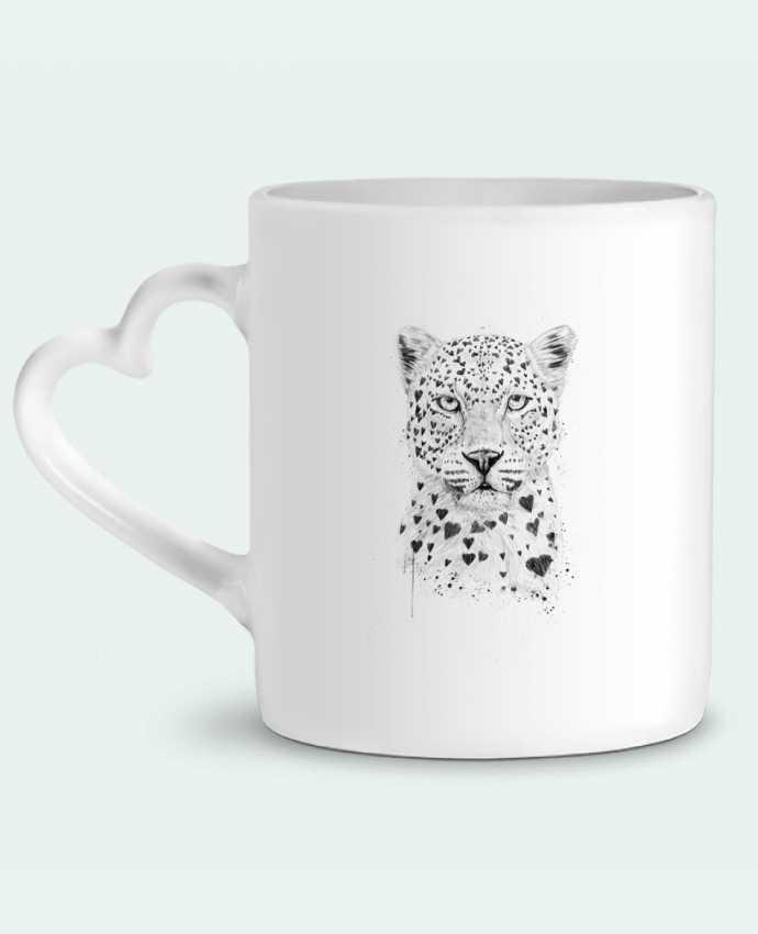 Mug coeur lovely_leopard par Balàzs Solti