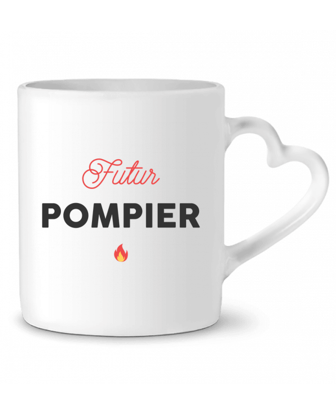 Mug coeur Futur pompier par tunetoo