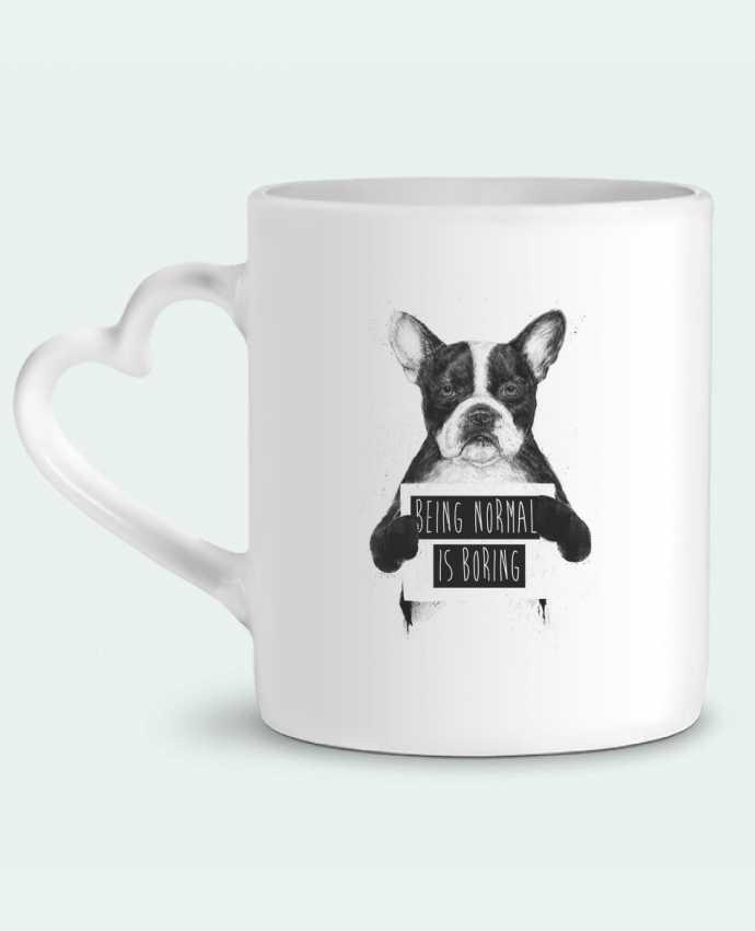 Mug coeur Being normal is boring par Balàzs Solti