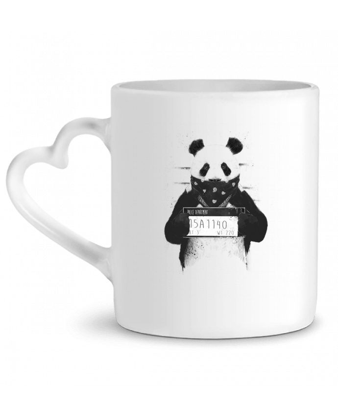 Mug Heart Bad panda by Balàzs Solti