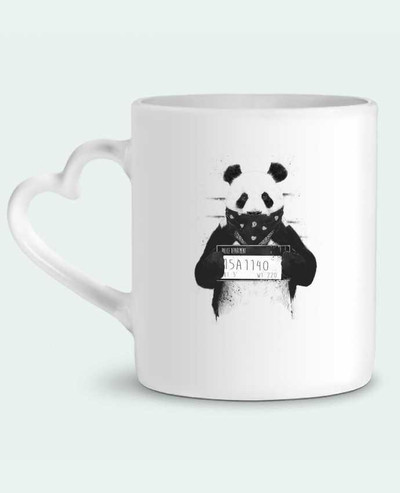 Mug coeur Bad panda par Balàzs Solti