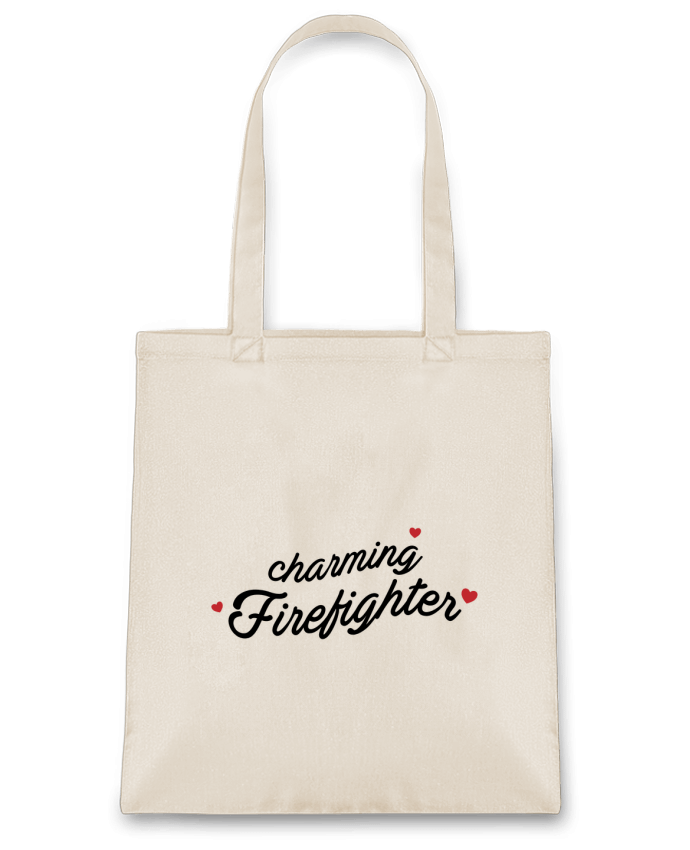 Tote Bag cotton Charming firefighter by tunetoo