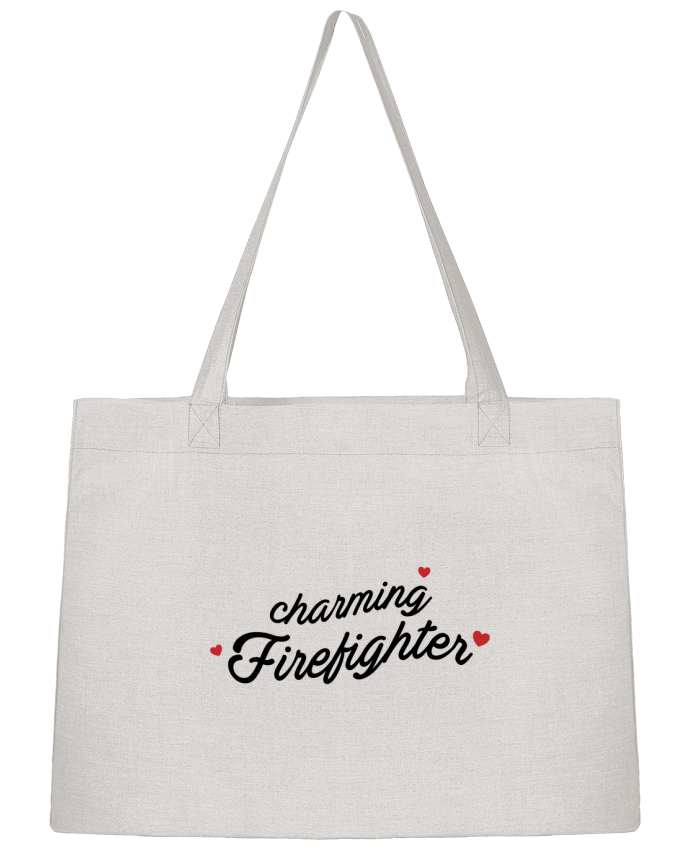 Shopping tote bag Stanley Stella Charming firefighter by tunetoo