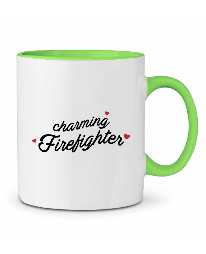 Mug bicolore Charming firefighter tunetoo