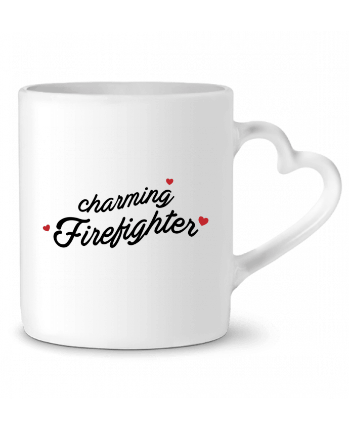 Taza Corazón Charming firefighter por tunetoo