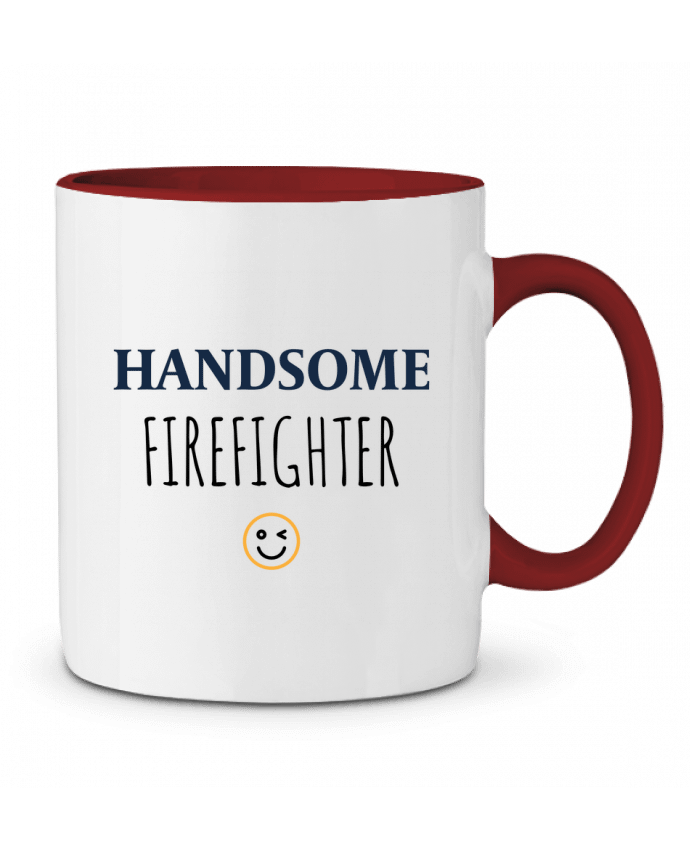 Mug bicolore Handsome firefighter tunetoo