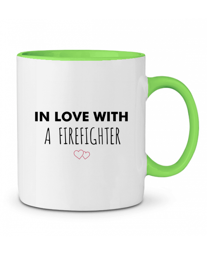 Mug bicolore In love with a firefighter tunetoo