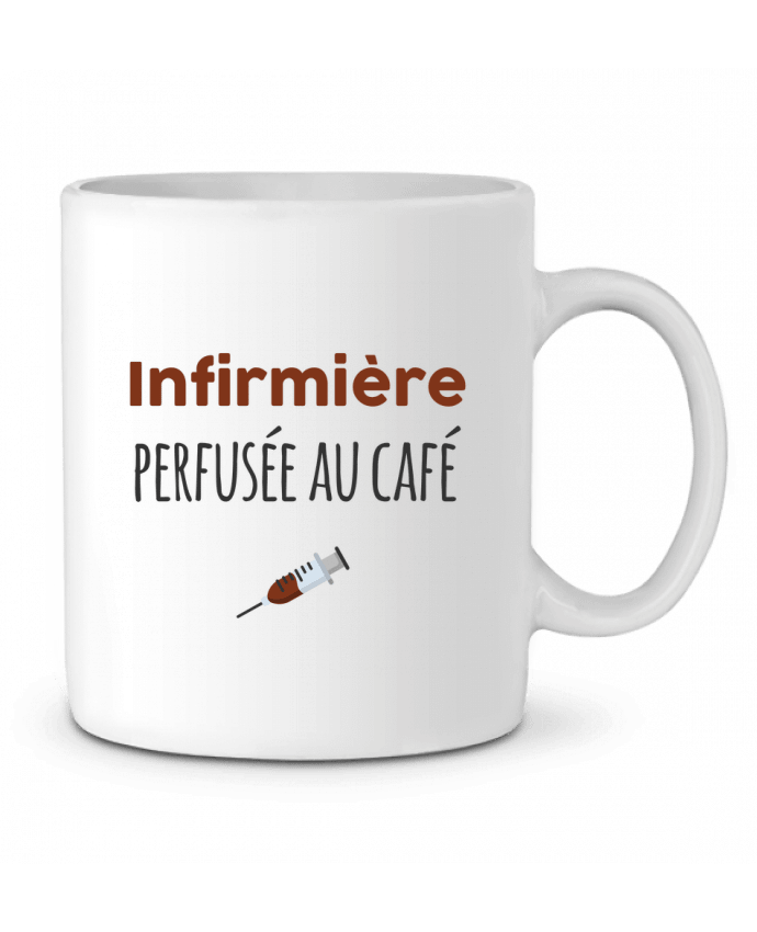 Ceramic Mug Infirmière perfusée au café by tunetoo