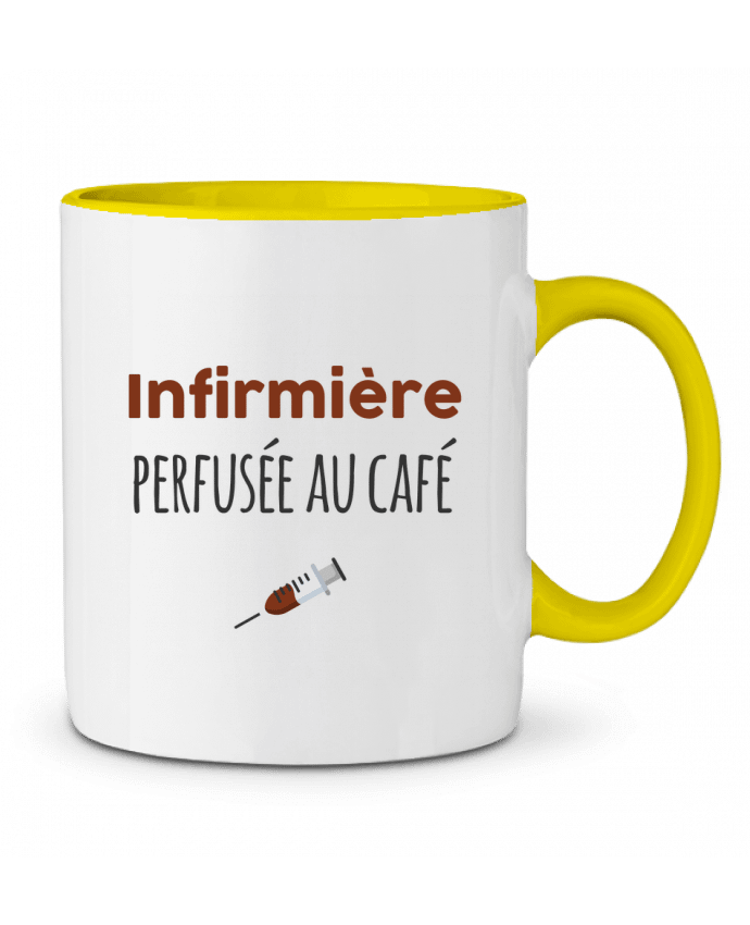 Two-tone Ceramic Mug Infirmière perfusée au café tunetoo