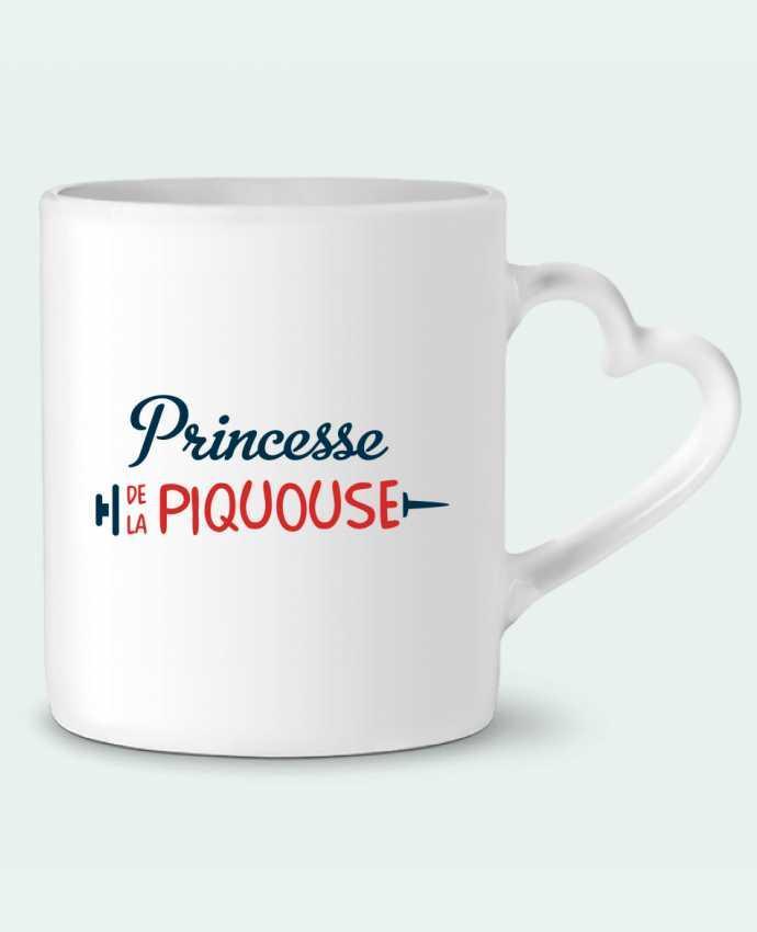 Mug coeur Princesse de la piquouse par tunetoo