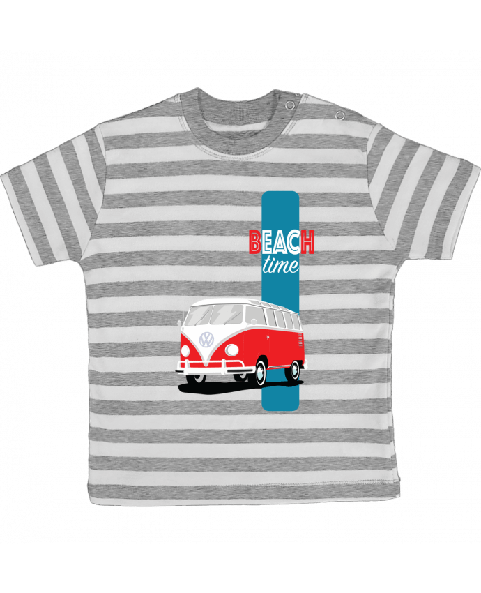 T-shirt baby with stripes VW bus Camper by pilive