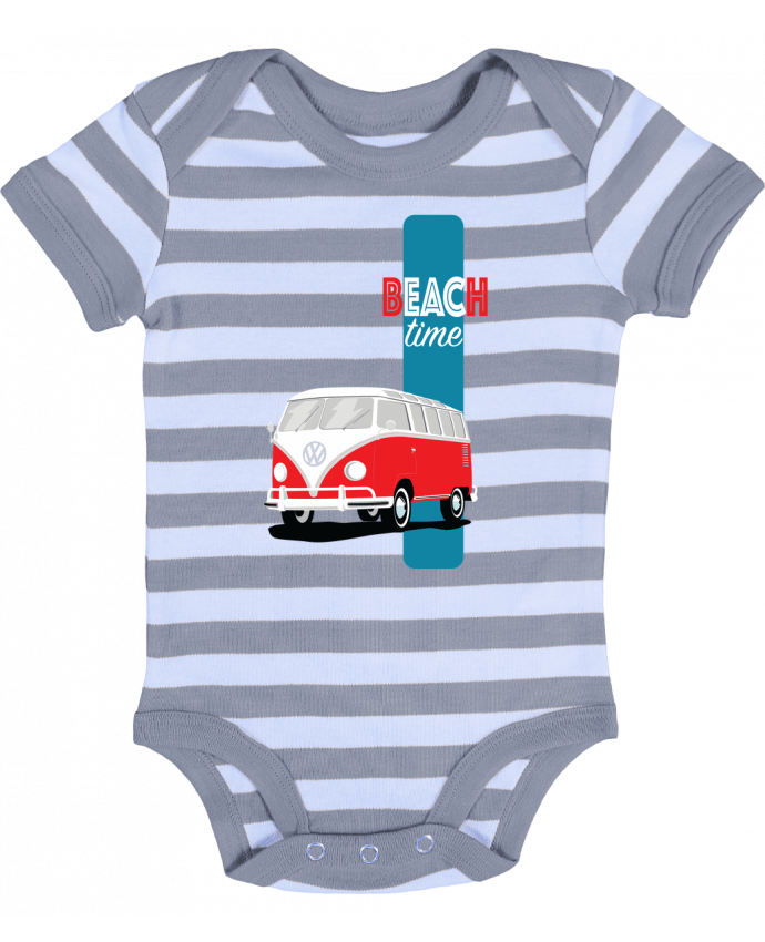 Body Bébé Rayé VW bus Camper - pilive