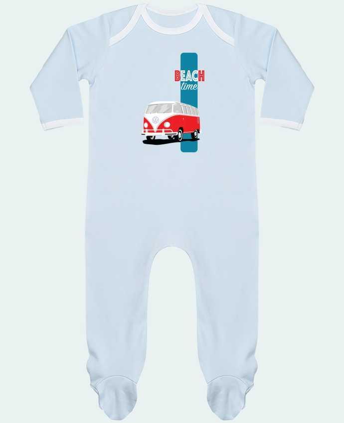 Baby Sleeper long sleeves Contrast VW bus Camper by pilive