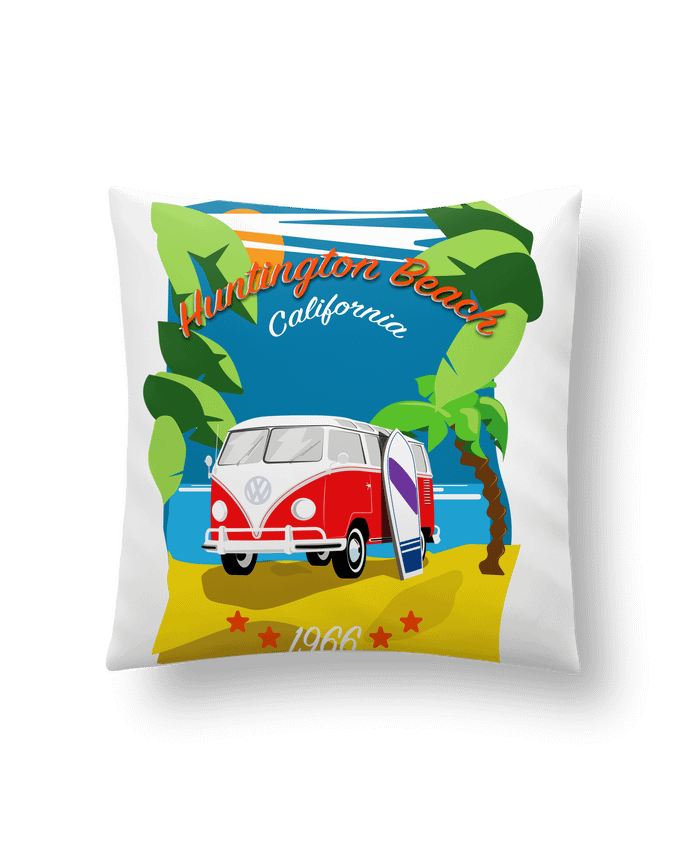 Cushion synthetic soft 45 x 45 cm VW Bus - Surf California by pilive