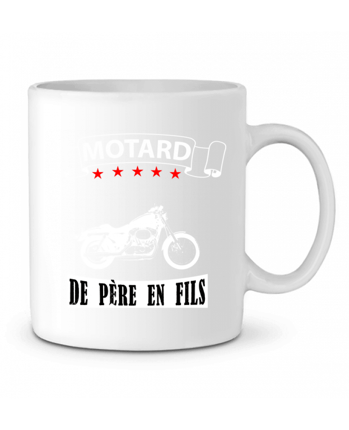 Ceramic Mug Motard de père en fils by Ouishirt