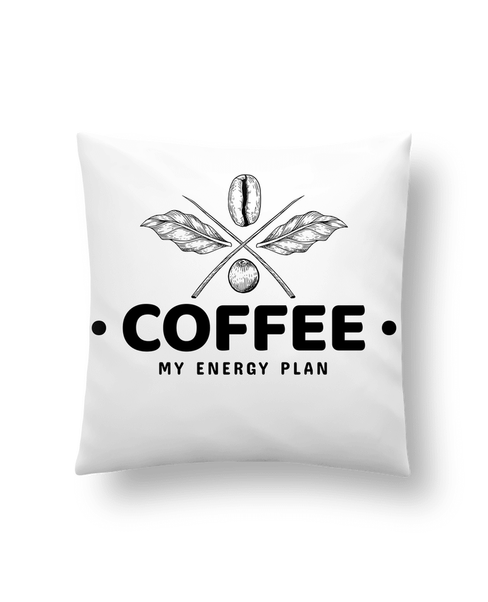 Cushion synthetic soft 45 x 45 cm Coffee my energy plan by Bossmark