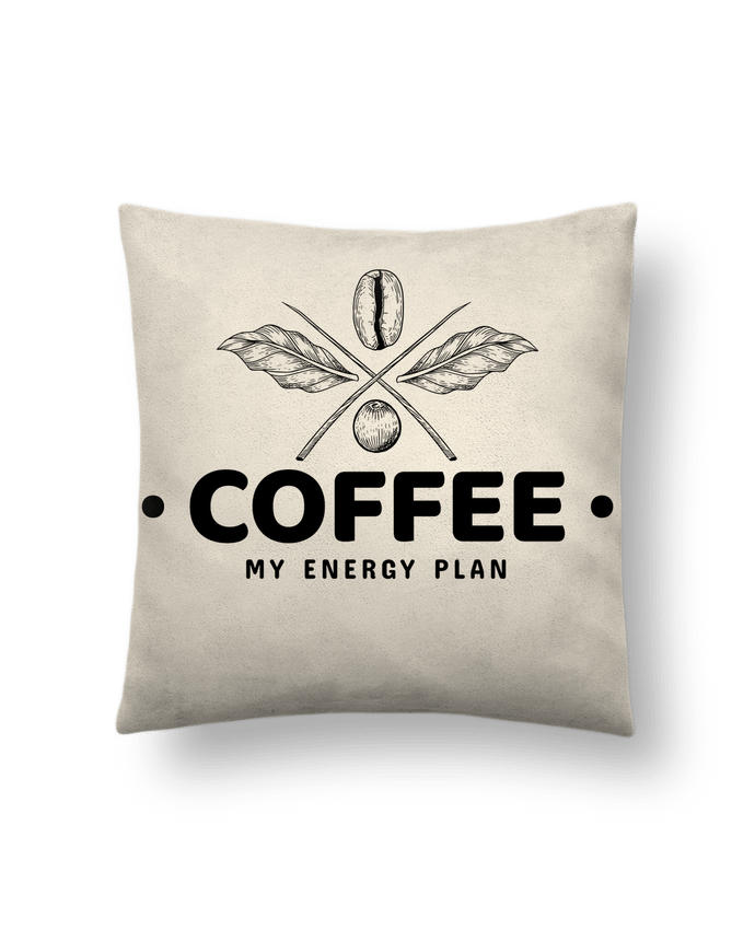 Coussin suédine Coffee my energy plan par Bossmark