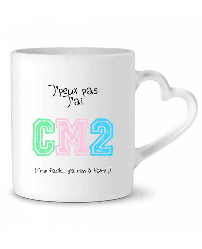 Mug coeur CM2 par PandaRose