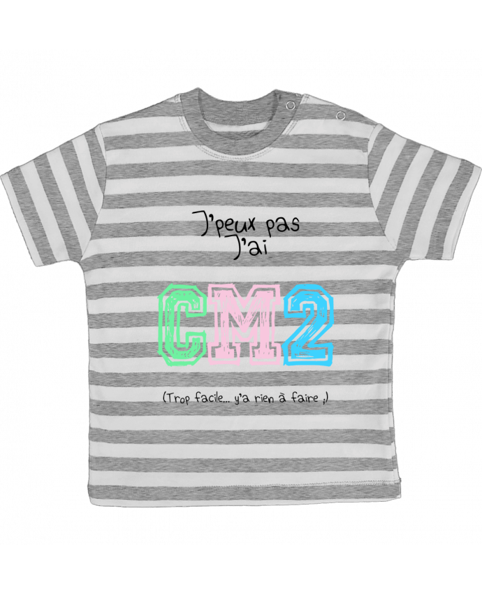 Tee-shirt bébé à rayures CM2 par PandaRose