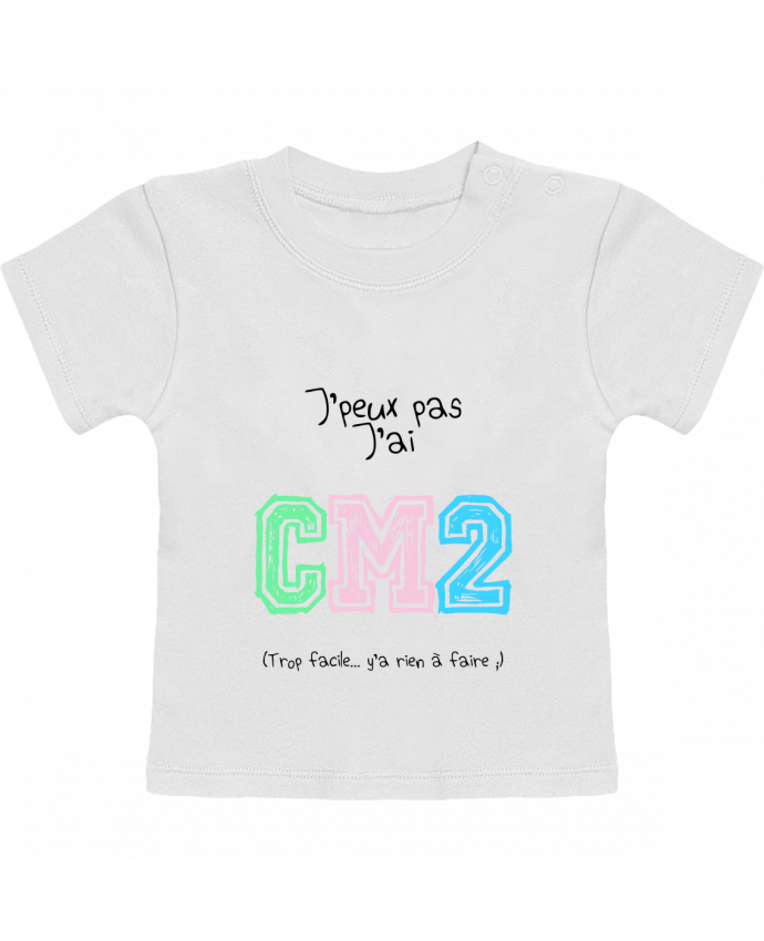 T-shirt bébé CM2 manches courtes du designer PandaRose