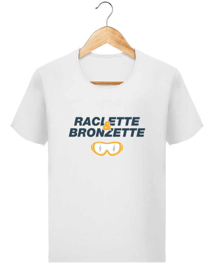  T-shirt Homme vintage Raclette et Bronzette - Ski par tunetoo