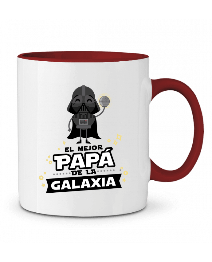 Mug bicolore El mejor papa de la galaxia jheycoco
