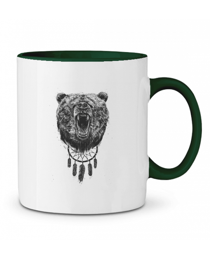 Taza Cerámica Bicolor Angry bear with antlers Balàzs Solti