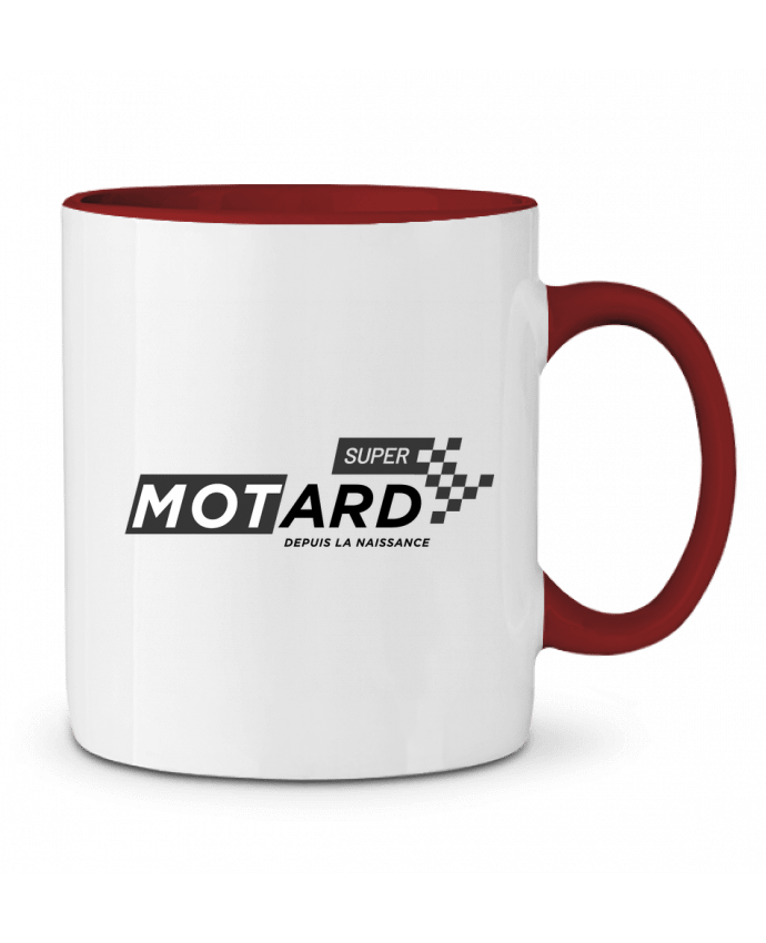 Mug bicolore Super motard depuis la naissance tunetoo