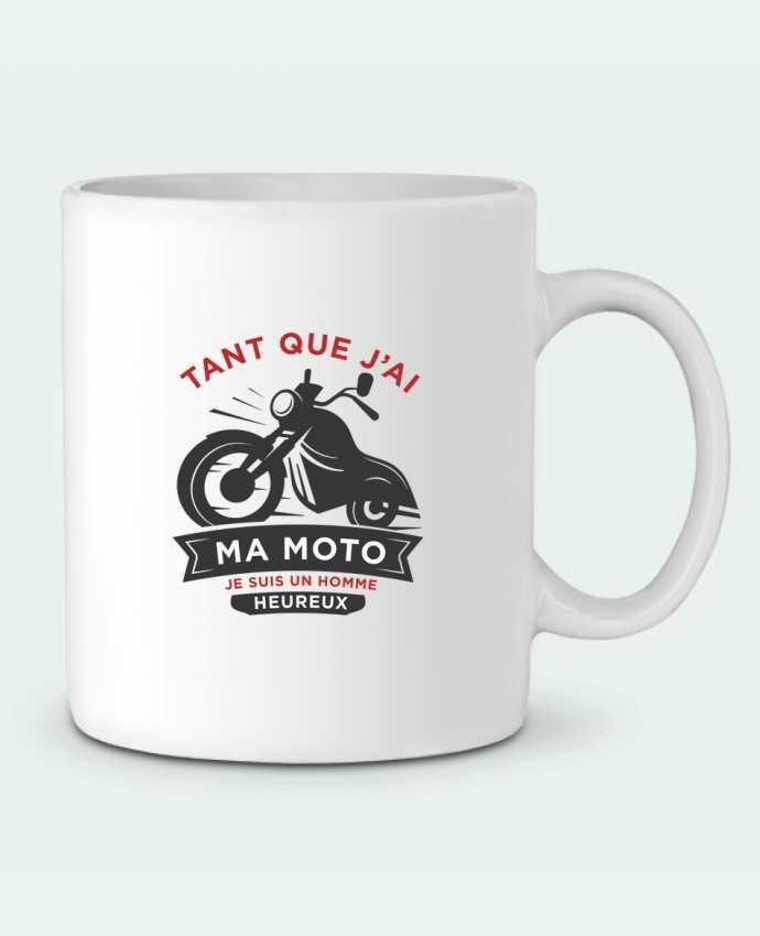 Taza Cerámica Tant que j'ai ma moto je suis un homme heureux por tunetoo