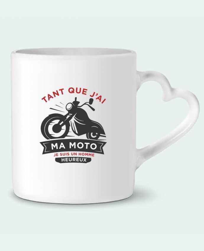 Taza Corazón Tant que j'ai ma moto je suis un homme heureux por tunetoo