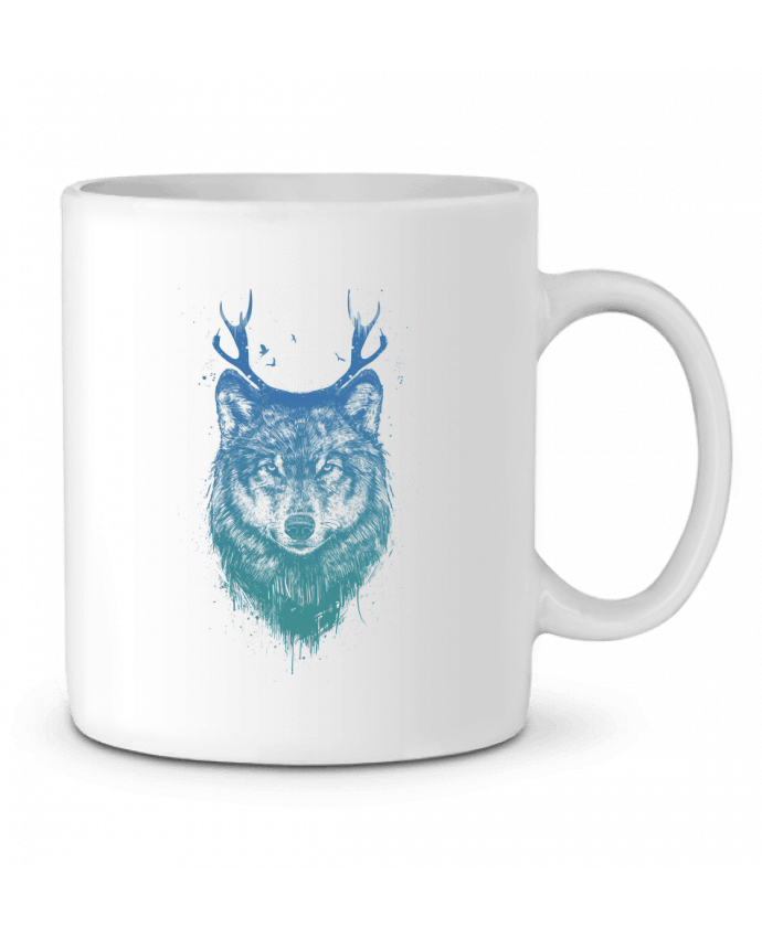 Ceramic Mug Deer-Wolf by Balàzs Solti