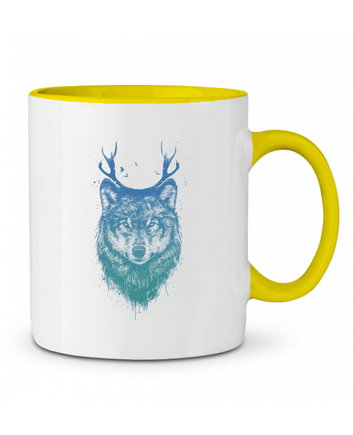 Two-tone Ceramic Mug Deer-Wolf Balàzs Solti